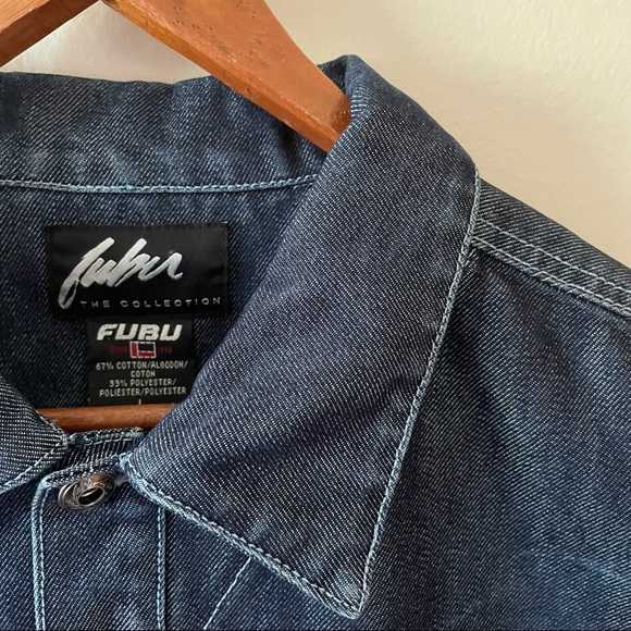Fubu the Collection Blue Jean Jacket - Picture 3 of 10